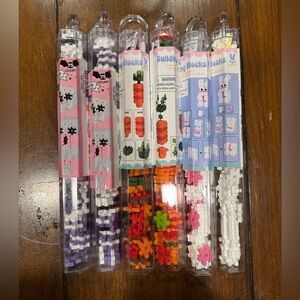 LOT OF 6 Target Bullseye Mini Hashtag Building Blocks NEW Easter Bunny Skeleton